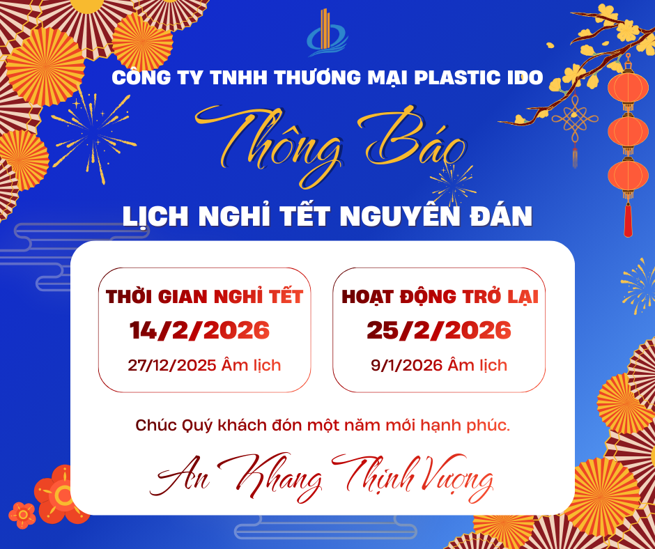 PLASTIC IDO THÔNG BÁO NGHỈ TẾT ÂM LỊCH 2026